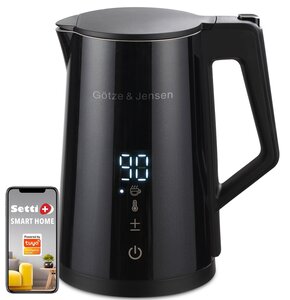 Czajnik inteligentny GÖTZE&JENSEN KT975K by SETTI+ sterowany smartfonem 3000W WiFi z regulacją temperatury Czarny