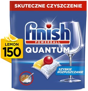 Kapsułki do zmywarki FINISH Powerball Quantum All in 1 Lemon - 150 szt.