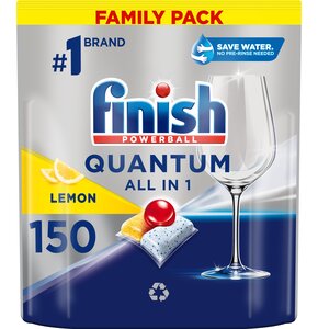 Kapsułki do zmywarki FINISH Powerball Quantum All in 1 Lemon - 150 szt.