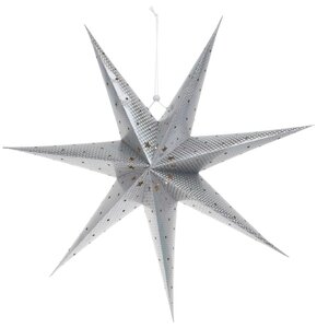 Gwiazda CHRISTMAS DECORATION 60 cm Srebrny