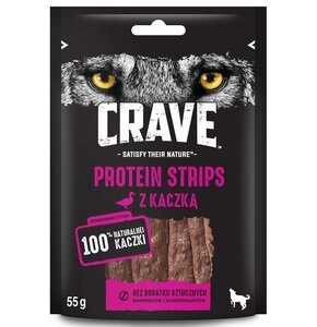 Przysmak dla psa CRAVE Protein Strips Kaczka 55 g