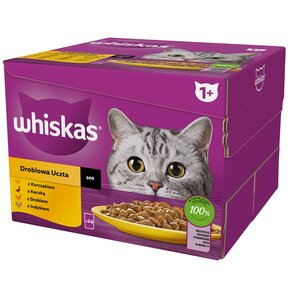 Karma dla kota WHISKAS Drobiowa Uczta Mix Smaków (24 x 85 g)