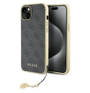 Etui GUESS 4G Charms do Apple iPhone 14 Plus/15 Plus Szary
