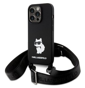 Etui KARL LAGERFELD Crossbody Silicone do Apple iPhone 15 Pro Max Czarny