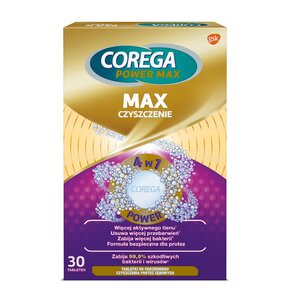 Tabletki do czyszczenia protez COREGA Max Czyszczenie (30 szt.)