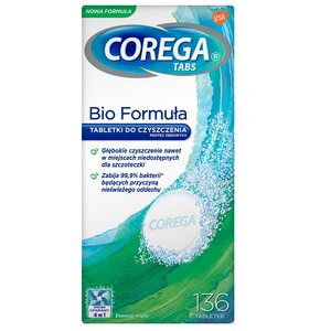 Tabletki do czyszczenia protez COREGA Bio Formuła (136 szt.)