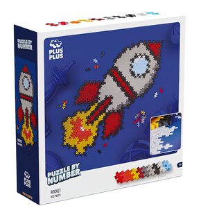 Klocki plastikowe PLUS-PLUS Puzzle by number Rakieta 014-3930