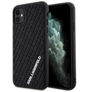 Etui KARL LAGERFELD 3D Rubber Multi Logo do Apple iPhone 11 Czarny