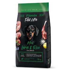 Karma dla psa FITMIN For Life Jagnięcina z ryżem 12 kg