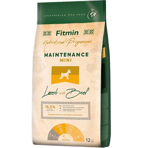 Karma dla psa FITMIN Dog Mini Jagnięcina z wołowiną 12 kg