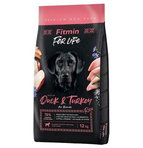 Karma dla psa FITMIN For Life Indyk z kaczką 12 kg