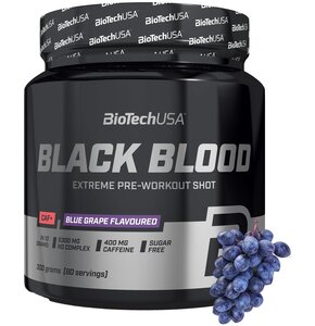 Przedtreningówka BIOTECH Black Blood CAF+ Niebieskie winogrona (300 g)
