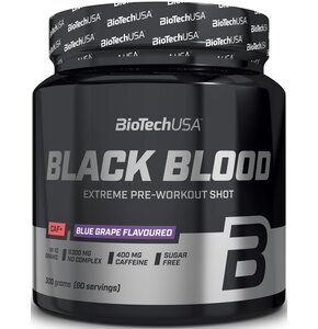 Przedtreningówka BIOTECH Black Blood CAF+ Niebieskie winogrona (300 g)