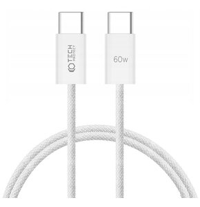 Kabel USB-C - USB-C TECH-PROTECT UltraBoost PD60W 3A 1 m Biały