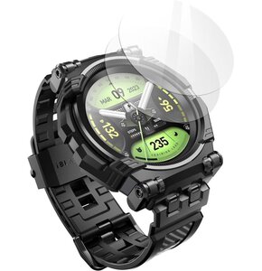 Pasek SUPCASE Iblsn Armorbox do Galaxy Watch 6 Classic (47 mm) Czarny + Szkło