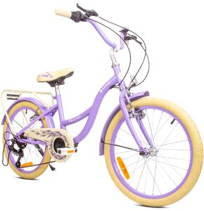 Rowerek dziecięcy SUN BABY Flower bike 20 cali dla dziewczynki Lawendowy