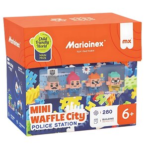 Klocki elastyczne MARIOINEX Mini Waffle Posterunek policji 905852