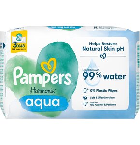 Chusteczki nawilżane PAMPERS Harmonie Aqua (144 szt.)