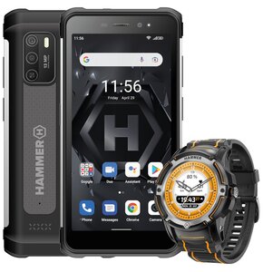 Smartfon MYPHONE Hammer Iron 4 4/32GB 5.5" Srebrny + Smartwatch Hammer Watch Plus