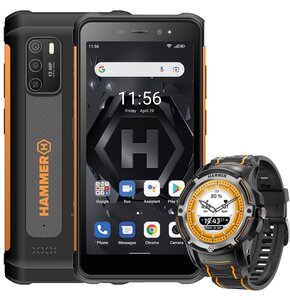 Smartfon MYPHONE Hammer Iron 4 4/32GB 5.5" Pomarańczowy + Smartwatch Hammer Watch Plus