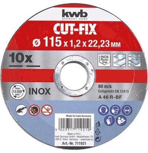 Tarcza do cięcia KWB 49711921 115 mm (10 szt.)
