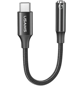 Adapter USB Typ-C - Jack 3.5 mm USAMS AU16 DAC Czarny