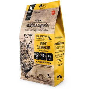 Karma dla psa WIEJSKA ZAGRODA Indyk z jagnięciną S 2 kg