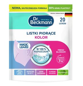 Listki do prania DR BECKMANN Magic Leaves Kolor (20 sztuk)