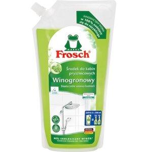 Płyn do czyszczenia kabin prysznicowych FROSCH Winogronowy Zapas 1000 ml