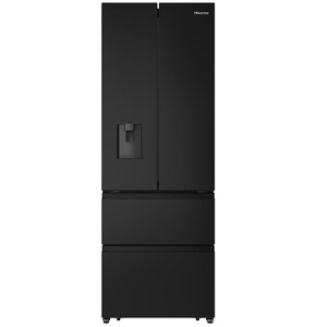 U Lodówka HISENSE RF632N4WFE Side by Side No frost 200cm Czarna Podajnik wody