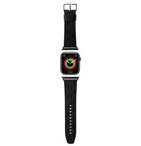 Pasek KARL LAGERFELD Saffiano Monogram do Apple Watch 42/44/45/49mm Czarny