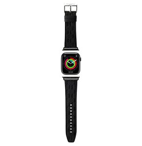 Pasek KARL LAGERFELD Saffiano Monogram do Apple Watch 38/40/41mm Czarny