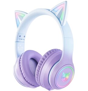 Słuchawki ONIKUMA B90 RGB Kocie Uszy Fioletowy