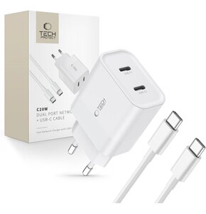 Ładowarka sieciowa TECH-PROTECT C20W PD20W Biały