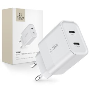 Ładowarka sieciowa TECH-PROTECT C20W PD20W Biały