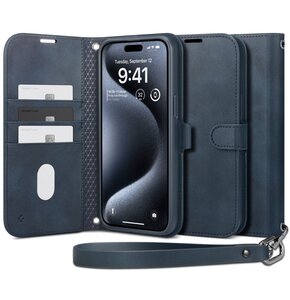 Etui SPIGEN Wallet S Pro do Apple iPhone 15 Pro Niebieski