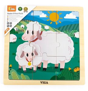 Puzzle VIGA Na podkładce: Owca 44622 (9 elementów)