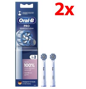 Oryginalna końcówka szczoteczki ORAL-B Sensitive Clean (2 szt.) (Delikatne czyszczenie)