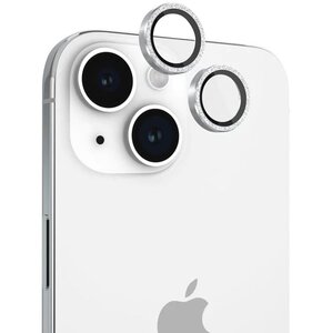 Szkło hartowane na obiektyw CASE-MATE Aluminum Ring Lens Protector do Apple iPhone 15/15 Plus Srebrny