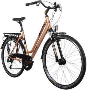 Rower trekkingowy INDIANA X-Road 3.0 D15 28 cali damski Brązowo-czarny