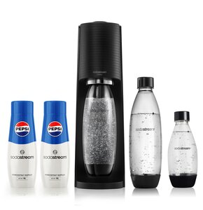 Saturator SODASTREAM Terra Czarny + 3 butelki + 2 syropy Pepsi