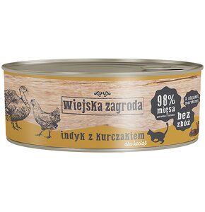 Karma dla kota WIEJSKA ZAGRODA Indyk z kurczakiem 85 g