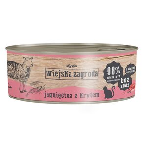 Karma dla kota WIEJSKA ZAGRODA Jagnięcina z krylem 85 g