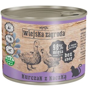 Karma dla kota WIEJSKA ZAGRODA Kurczak z kaczką 200 g