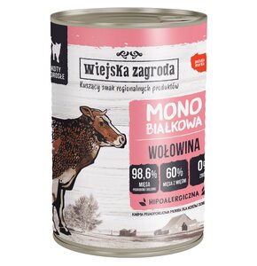 Karma dla kota WIEJSKA ZAGRODA Monobiałkowa Wołowina 400 g