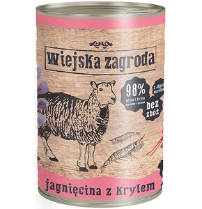 Karma dla kota WIEJSKA ZAGRODA Jagnięcina z krylem 400 g
