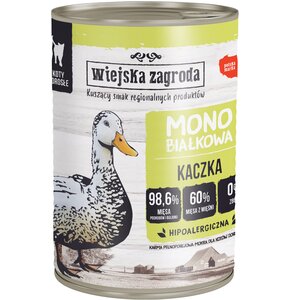 Karma dla kota WIEJSKA ZAGRODA Monobiałkowa Kaczka 400 g