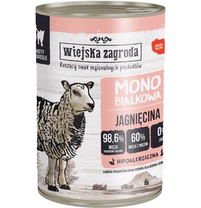 Karma dla kota WIEJSKA ZAGRODA Monobiałkowa Jagnięcina 400 g