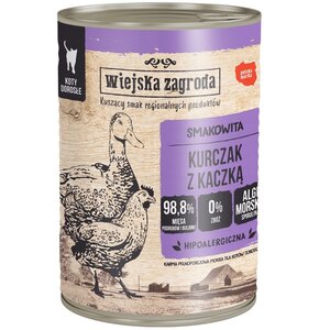 Karma dla kota WIEJSKA ZAGRODA Kurczak z kaczką 400 g
