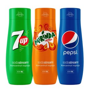 Syropy SODASTREAM Pepsi, Mirinda, 7UP 3 x 440 ml